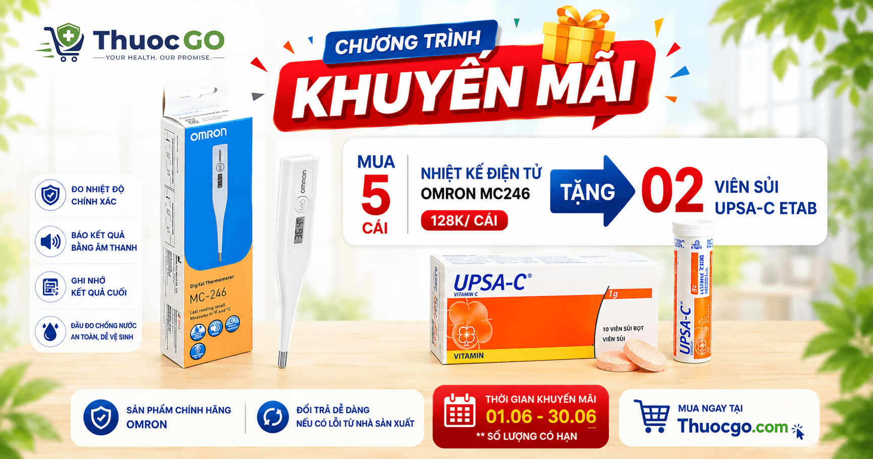 Nhiệt kế điện tử đo thân nhiệt Omron MC-246